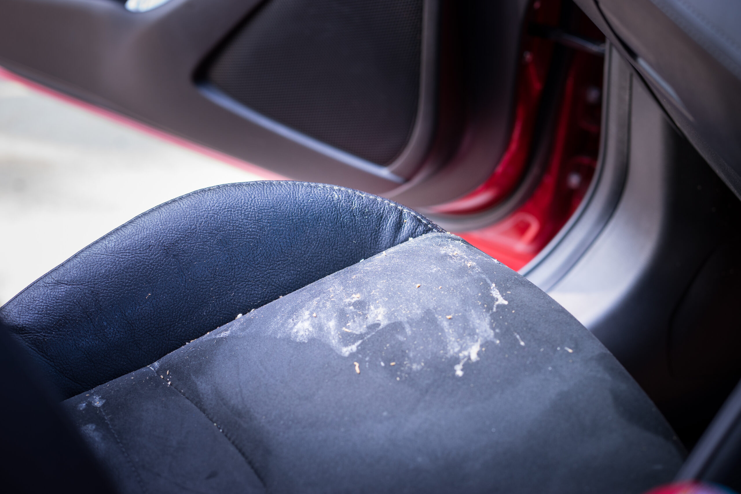 How to remove vomit from car seat